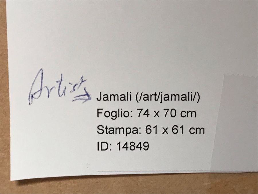 Signed Giclee Artist Proof Titled 'Mariella' By Jamali 2008 Exhibited In New York Art Exhibition 24 X 24 [Photo 18]