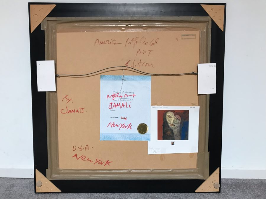 Signed Giclee Artist Proof Titled 'Mariella' By Jamali 2008 Exhibited In New York Art Exhibition 24 X 24 [Photo 12]
