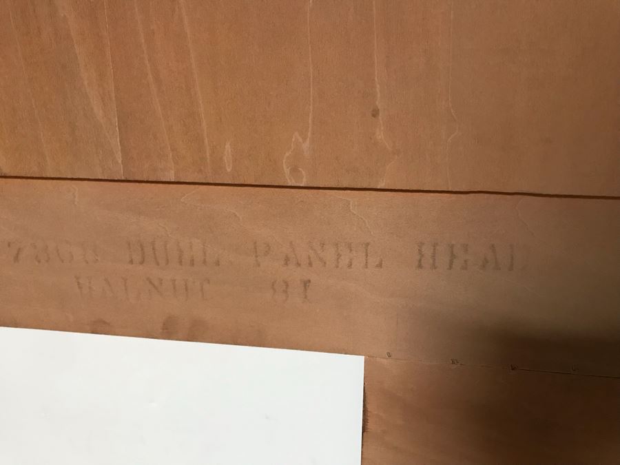 Mid-Century Modern Kent-Coffey Forum King Size Headboard (No Bed Rails) Walnut & Pecan Wood 79W X 36H [Photo 8]