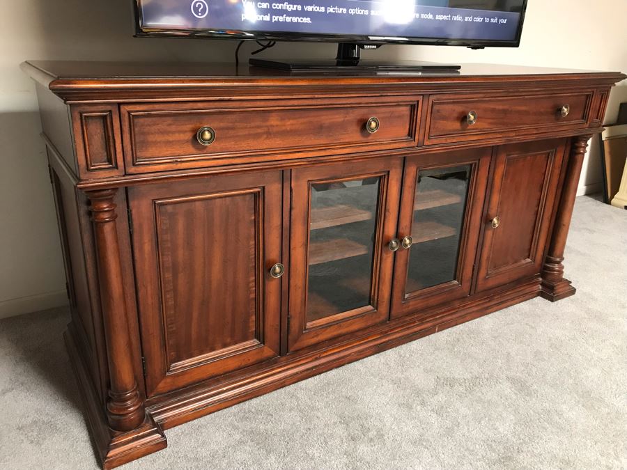 Credenza Entertainment Center By Shenandoah Valley Furniture A Flexsteel Company 66W X 22.5D X 31H [Photo 5]