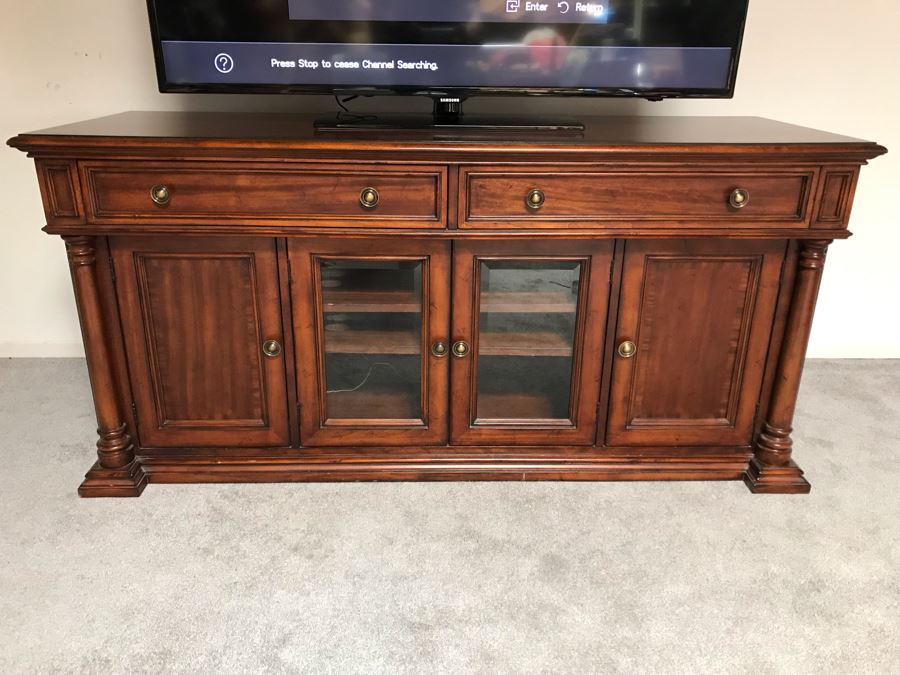 Credenza Entertainment Center By Shenandoah Valley Furniture A Flexsteel Company 66W X 22.5D X 31H [Photo 3]