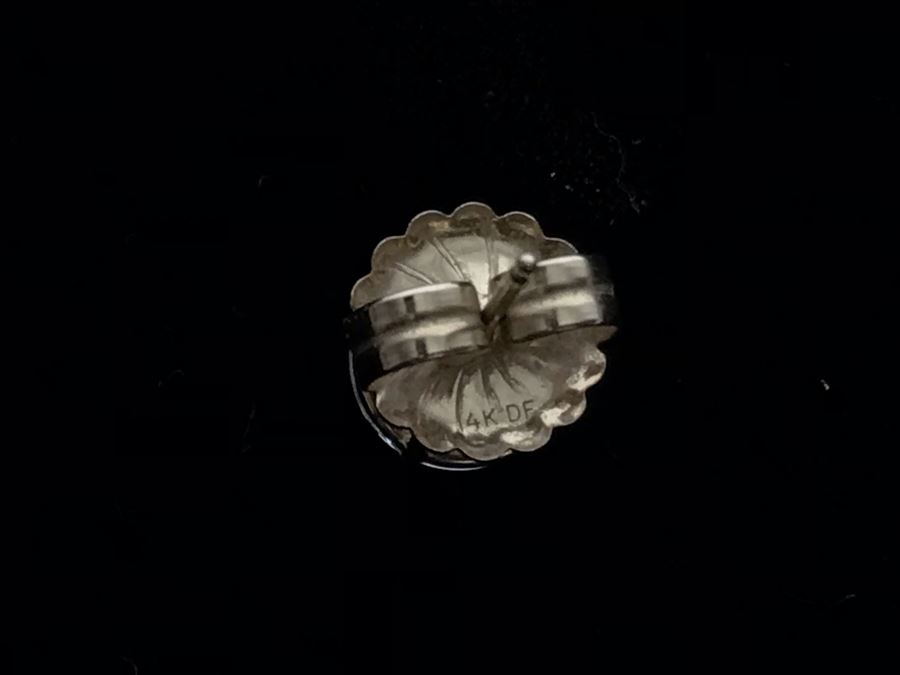 Pair Of 14K Gold CZ Earrings [Photo 8]