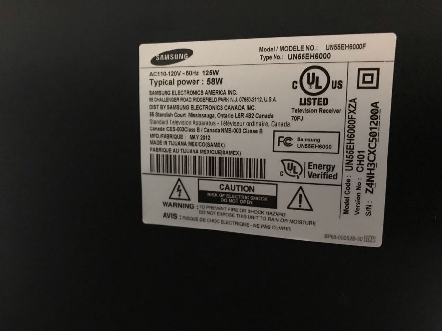 Samsung UN55EH6000F 55' 1080p LED-LCD HDTV With Remote [Photo 8]