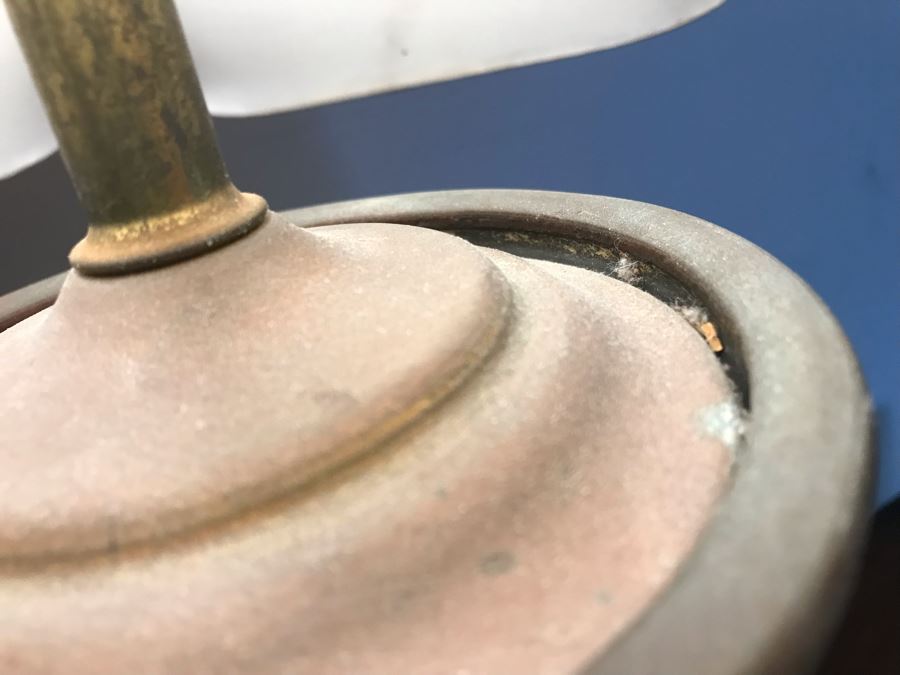 Large Antique Chinese Bronze With Cloisonne Vase Converted To Table Lamp - Missing One Handle 19W X 36H - See Photos [Photo 37]