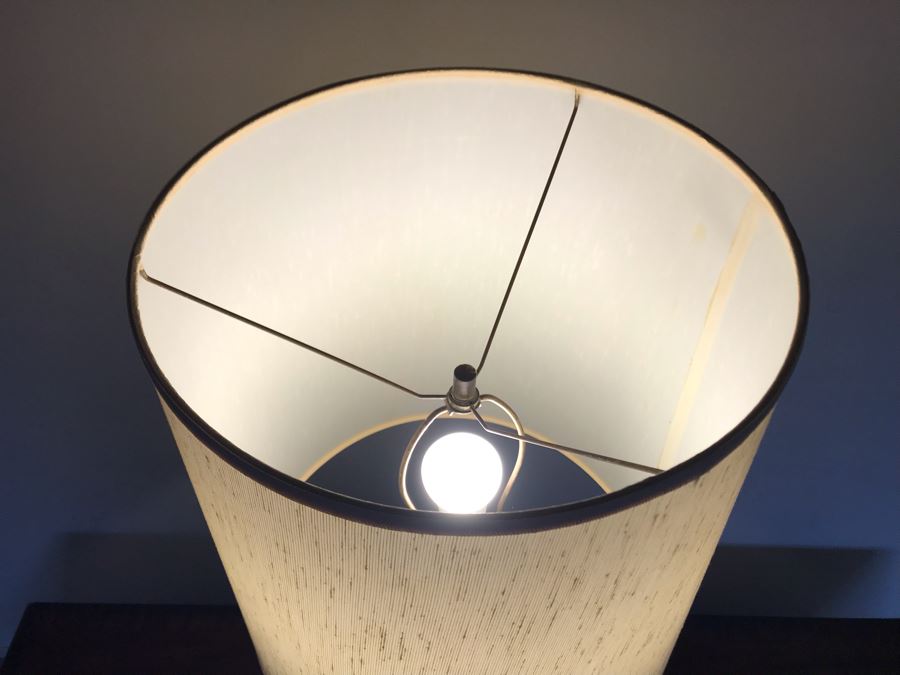 Large Vintage Chased Brass Moroccan Style Table Lamp 39H [Photo 10]