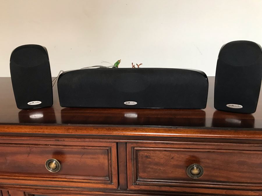 Polk Audio TL 1 Speakers With Center Channel And Pair Of Satellite Speakers In Black [Photo 2]