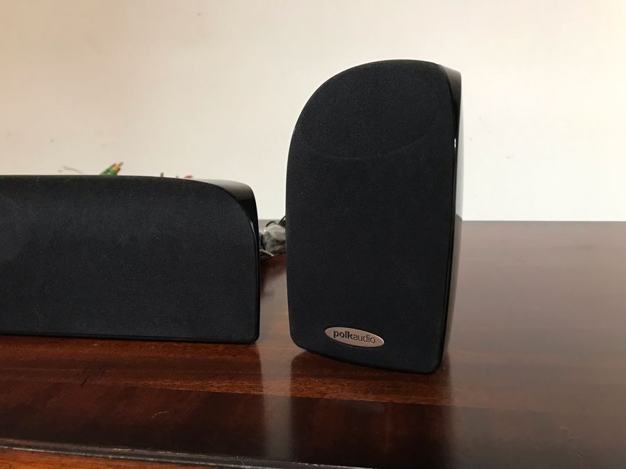 Polk Audio TL 1 Speakers With Center Channel And Pair Of Satellite Speakers In Black [Photo 4]