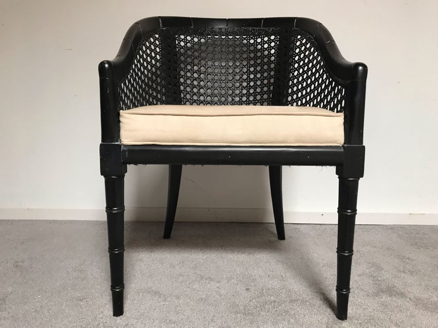 hollywood regency cane chair