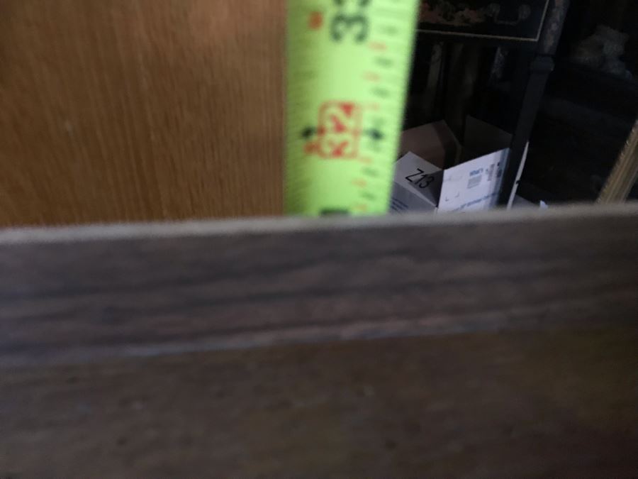 Mega Sewing Lot: Includes Husqvarna Viking Scandinavia 200 Sewing Machine Made In Sweden, Husqvarna Huskylock 560 Sewing Machine, Tons Of Sewing Supplies And Wooden Sewing Cabinet With Motorized Lift 46W X 20D X 32H - See Photos [Photo 38]