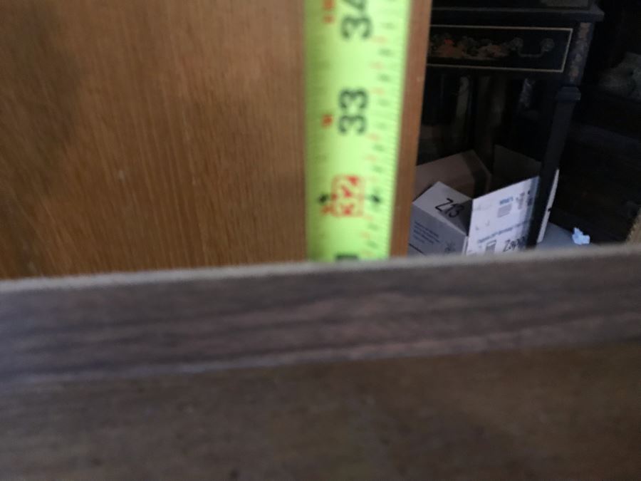 Mega Sewing Lot: Includes Husqvarna Viking Scandinavia 200 Sewing Machine Made In Sweden, Husqvarna Huskylock 560 Sewing Machine, Tons Of Sewing Supplies And Wooden Sewing Cabinet With Motorized Lift 46W X 20D X 32H - See Photos [Photo 39]