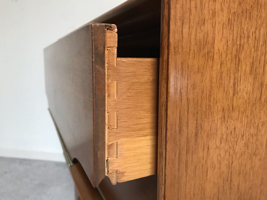 Mid-Century Modern Kent-Coffey Forum Nightstand Walnut & Pecan Wood 23W X 16D X 24H [Photo 10]