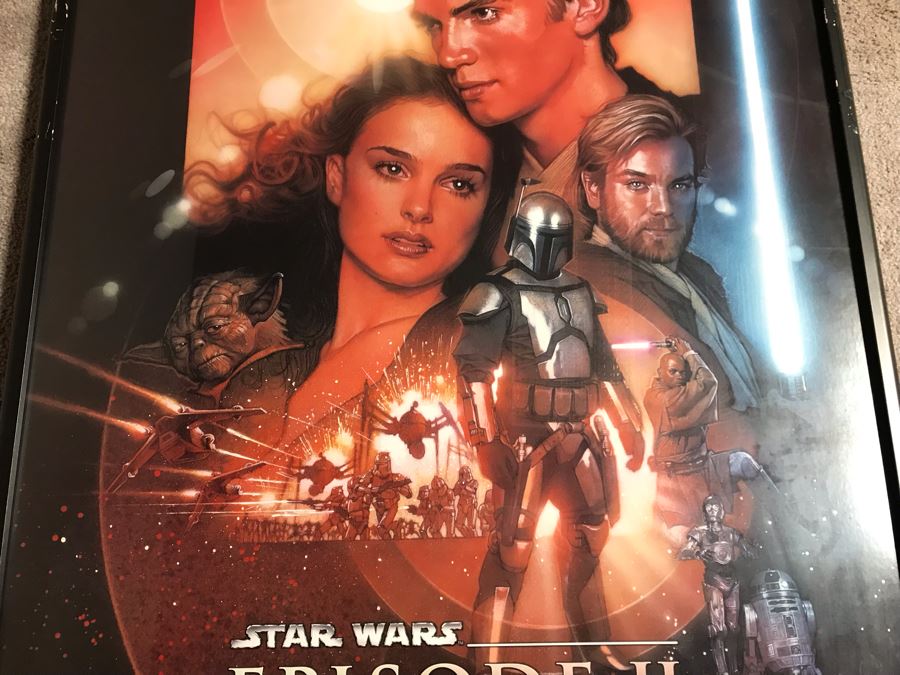Framed Vintage Star Wars Episode II Attack Of The Clones Movie Poster 28 X 41 [Photo 4]