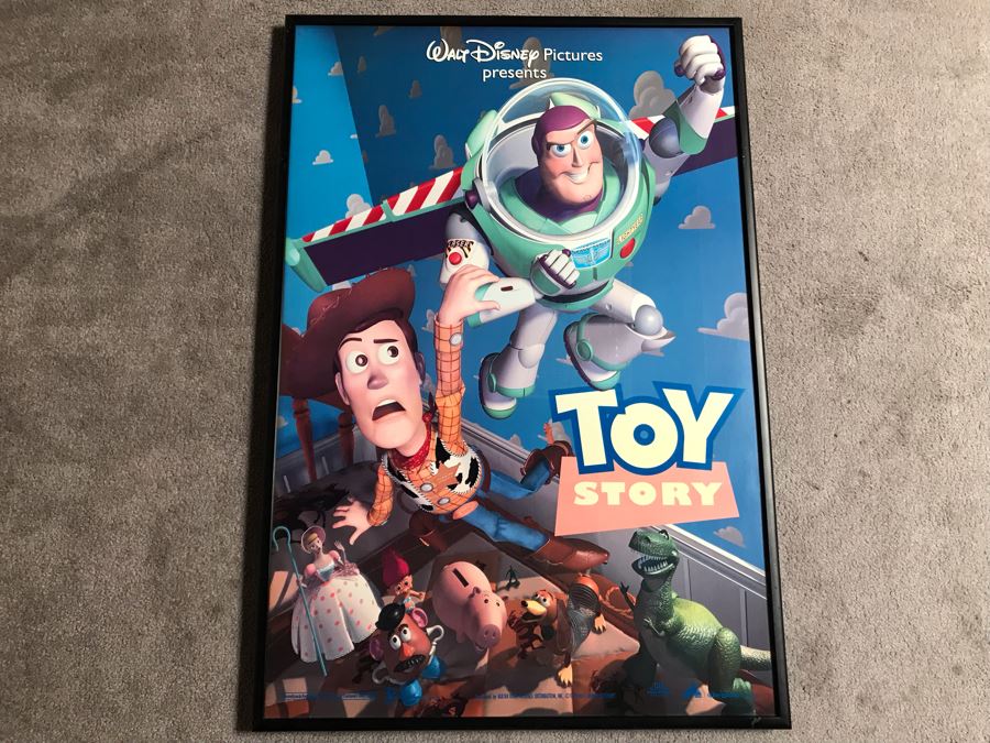 Framed Vintage Original Toy Story One Walt Disney Pictures Movie Poster 28 X 41