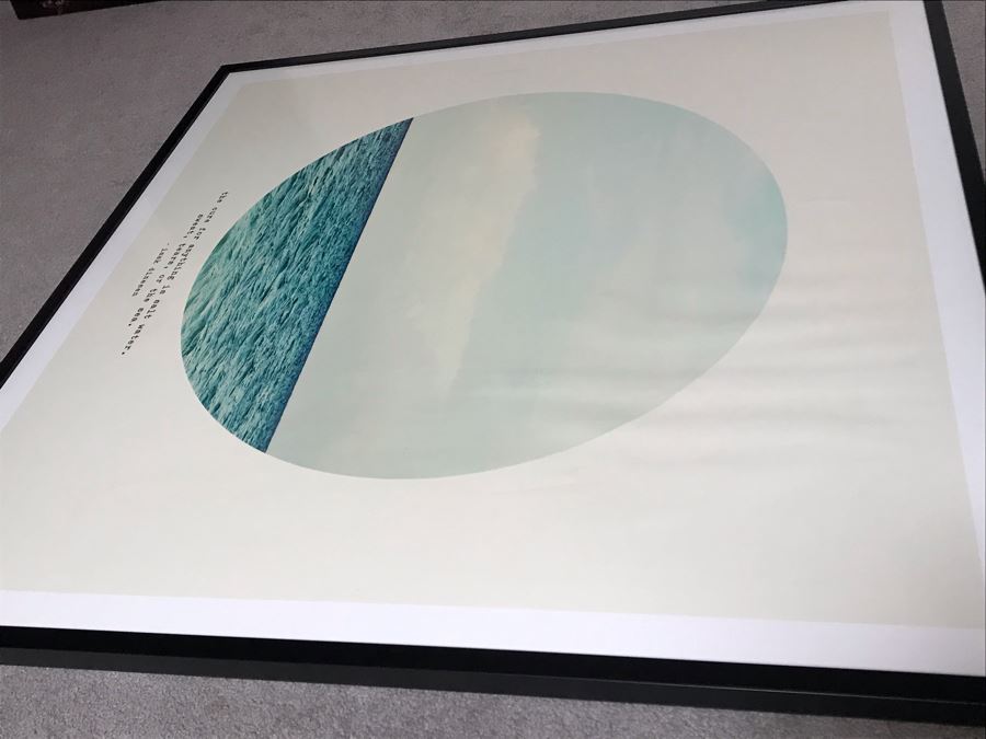 Large Framed Poster 'The Cure For Anything Is Salt Water. Sweat, Tears, Or The Sea. - Isak Dinesen' 45W X 45H [Photo 7]