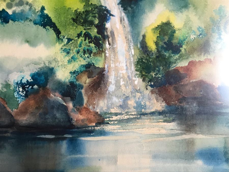 Original Landscape Watercolor Painting By Jeanne A. Ocker Carmel Valley, CA 16W X 22H [Photo 8]