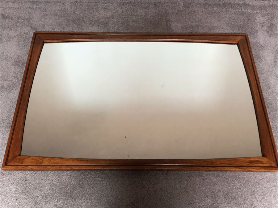 Mid-Century Modern Kent-Coffey Forum Walnut & Pecan Wall Mirror 49W X 33H [Photo 3]