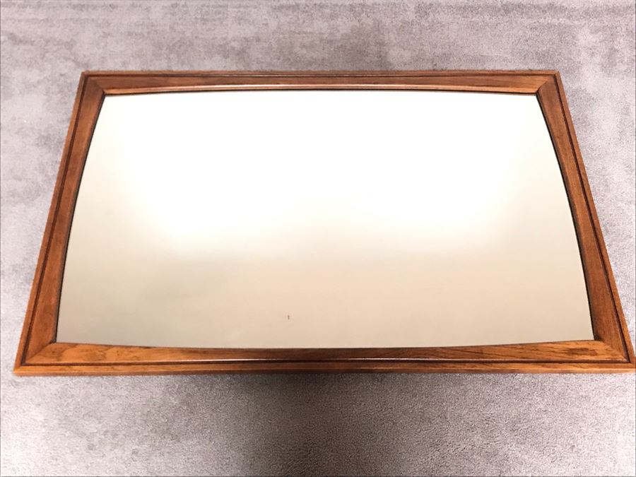 Mid-Century Modern Kent-Coffey Forum Walnut & Pecan Wall Mirror 49W X 33H [Photo 5]