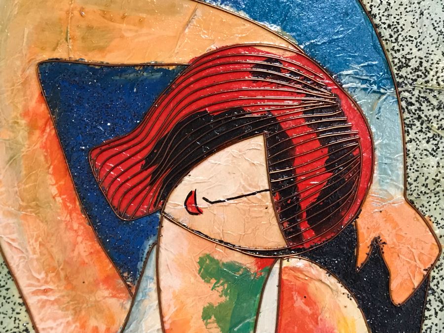 Original Oil & Acrylic On Board Exhibited At The 2003 ArtExpo New York Unsigned 24W X 24H [Photo 7]