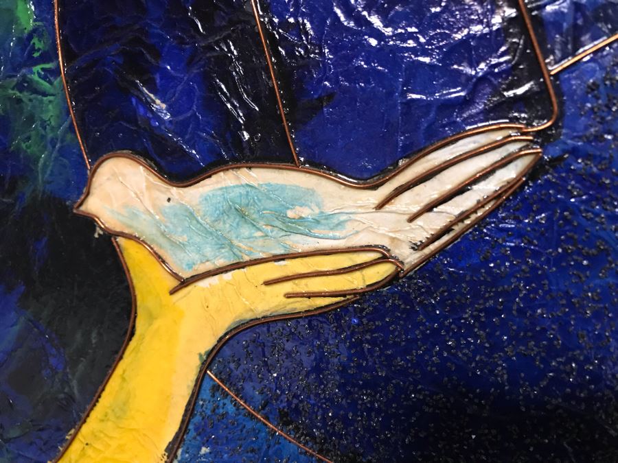 Original Oil & Acrylic On Board Exhibited At The 2003 ArtExpo New York Unsigned 24W X 24H [Photo 12]