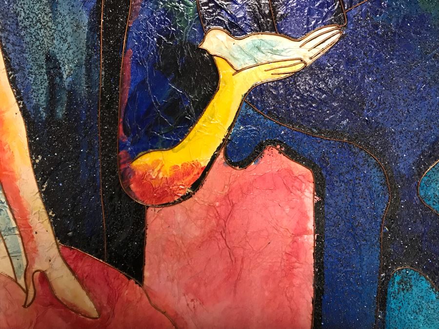 Original Oil & Acrylic On Board Exhibited At The 2003 ArtExpo New York Unsigned 24W X 24H [Photo 11]