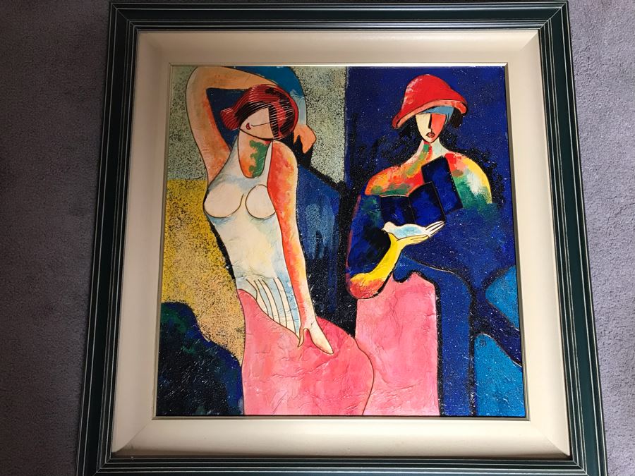 Original Oil & Acrylic On Board Exhibited At The 2003 ArtExpo New York Unsigned 24W X 24H [Photo 2]