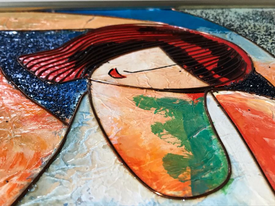 Original Oil & Acrylic On Board Exhibited At The 2003 ArtExpo New York Unsigned 24W X 24H [Photo 16]