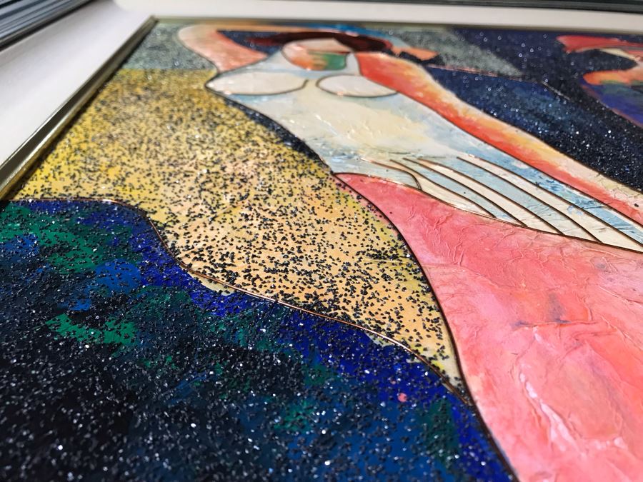 Original Oil & Acrylic On Board Exhibited At The 2003 ArtExpo New York Unsigned 24W X 24H [Photo 14]