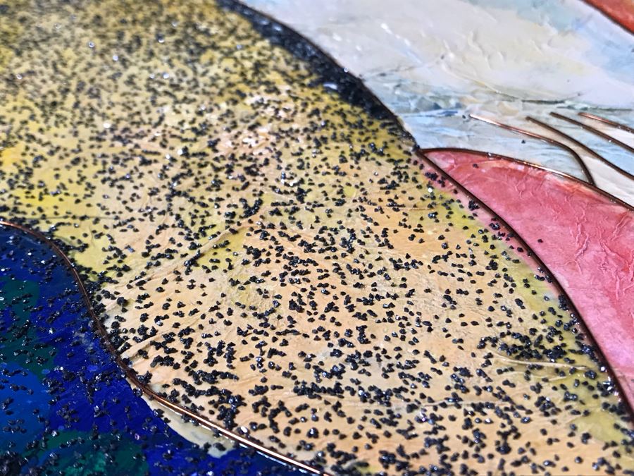 Original Oil & Acrylic On Board Exhibited At The 2003 ArtExpo New York Unsigned 24W X 24H [Photo 15]