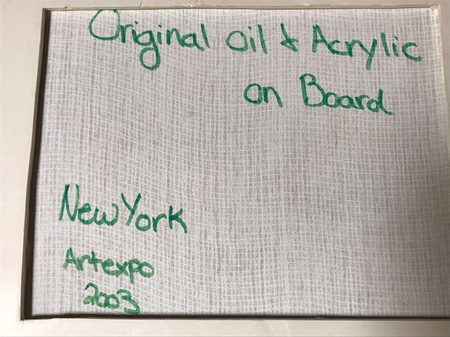 Original Oil & Acrylic On Board Exhibited At The 2003 ArtExpo New York Unsigned 24W X 24H [Photo 18]
