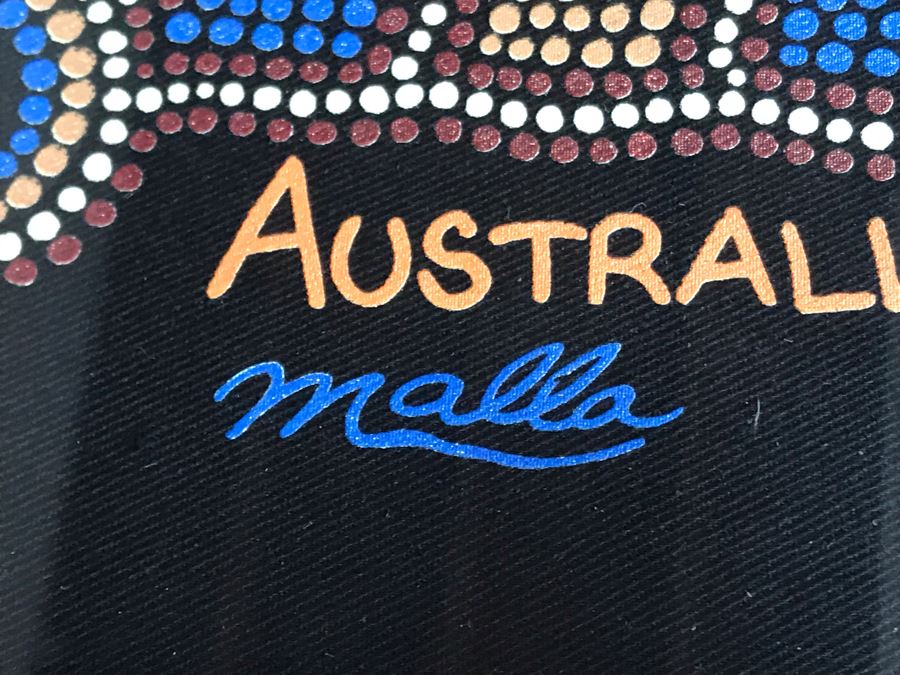 Nicely Framed Australian Aboriginal Art Print By Malla Bulurru 21.5 X 26.5 [Photo 10]