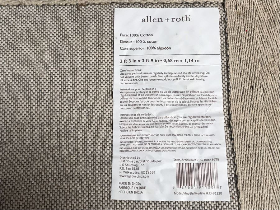 Allen + Roth 100% Cotton Area Rug 2'3' X 3'9' [Photo 4]
