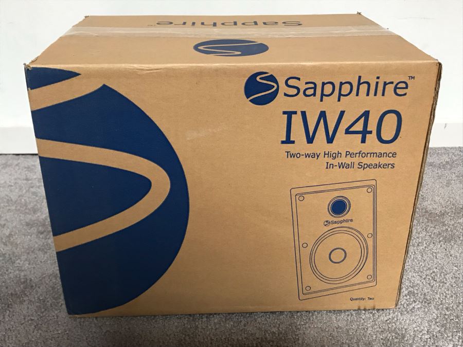 New With Box Sapphire Speakers IW40 Two-Way High Performance In-Wall Speakers - Two Speakers [Photo 1]