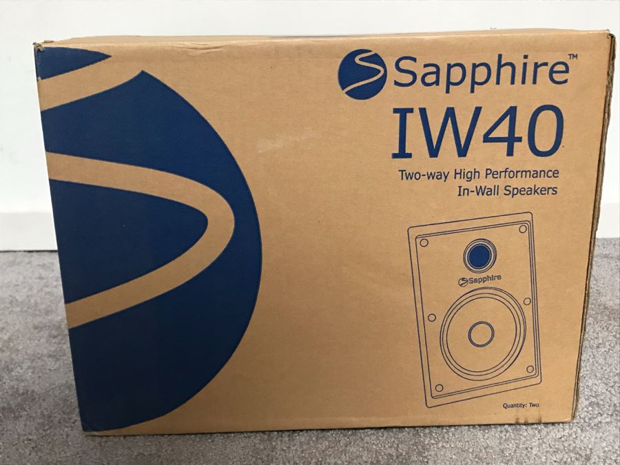 New With Box Sapphire Speakers IW40 Two-Way High Performance In-Wall Speakers - Two Speakers [Photo 2]