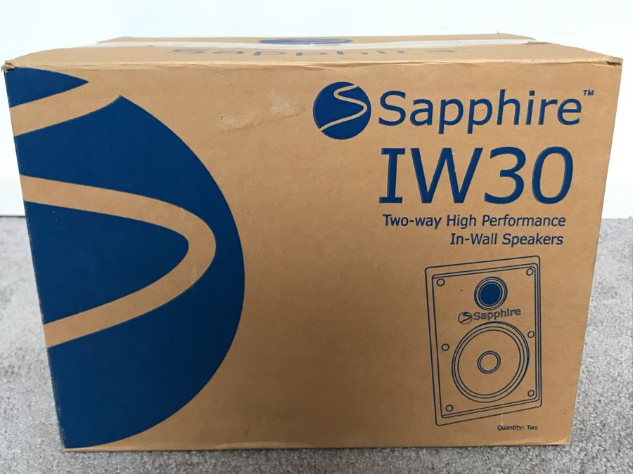 New With Box Sapphire Speakers IW30 Two-Way High Performance In-Wall Speakers - Two Speakers [Photo 1]