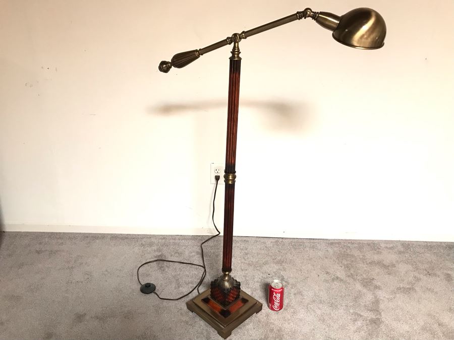 Metal / Wood Adjustable Floor Lamp [Photo 3]