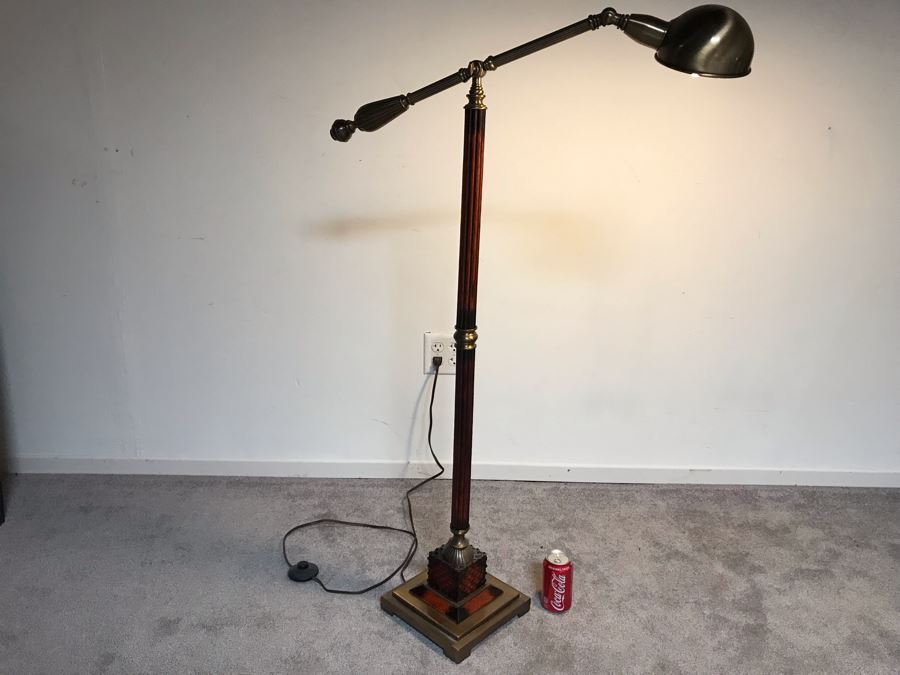 Metal / Wood Adjustable Floor Lamp [Photo 2]