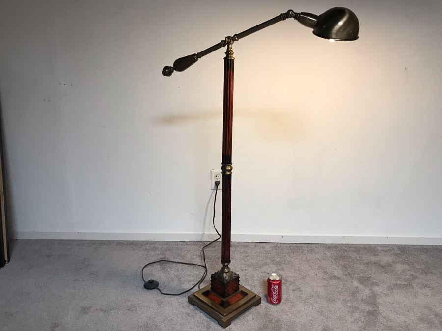 Metal / Wood Adjustable Floor Lamp [Photo 1]
