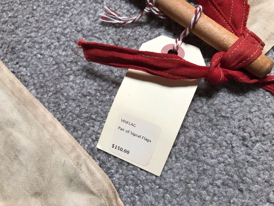 Pair Of Vintage Signal Flags 17W X 18H Retails $150 [Photo 4]