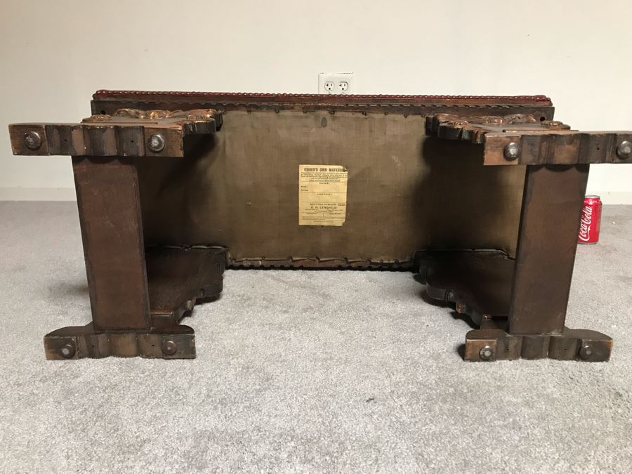 Vintage Needlepoint Bench By K. H. Lengfeld San Francisco, CA 37W X 15D X 21H [Photo 15]