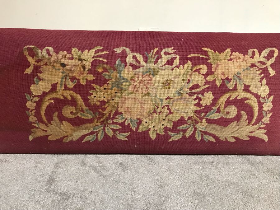 Vintage Needlepoint Bench By K. H. Lengfeld San Francisco, CA 37W X 15D X 21H [Photo 17]