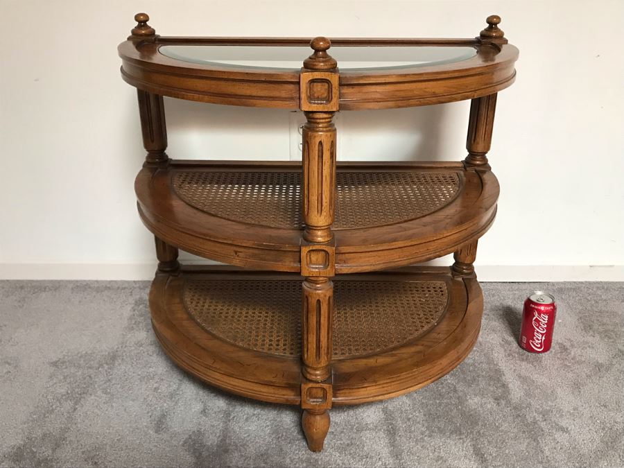 Vintage Demilune Table By Thomasville 27W X 16D X 25H [Photo 2]