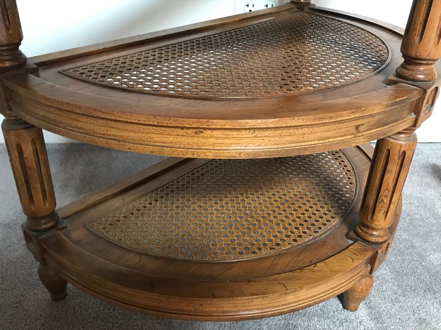 Vintage Demilune Table By Thomasville 27W X 16D X 25H [Photo 6]