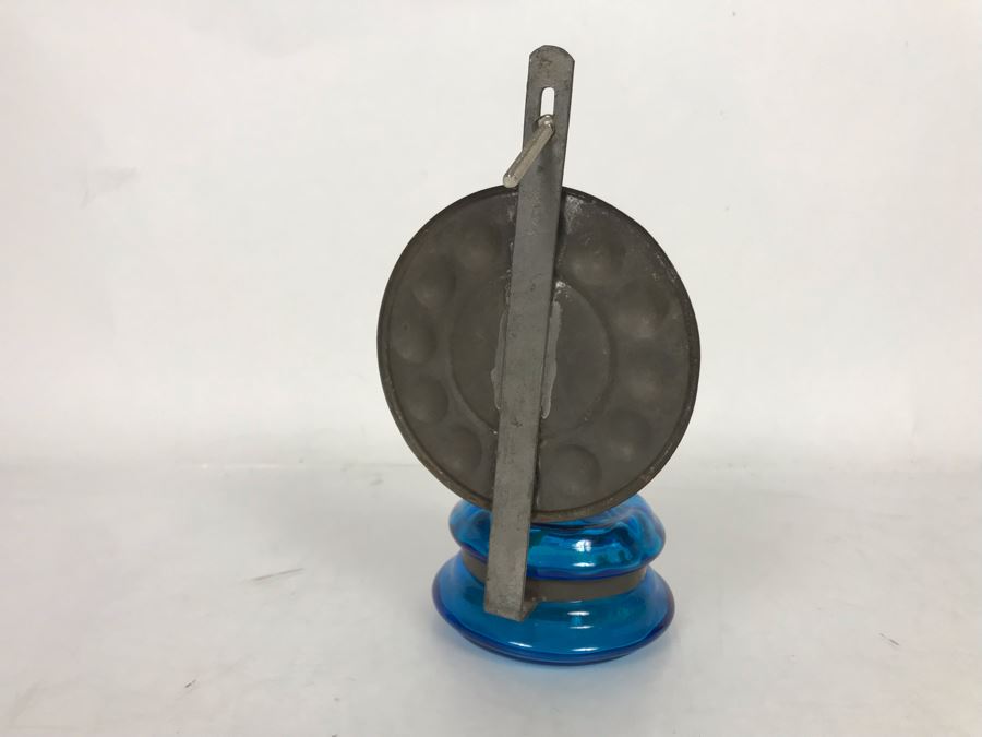 Vintage Glass And Brass Wall Sconce Kerosene Lamp 3.5W X 7H [Photo 6]