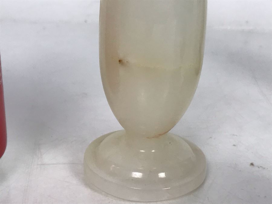 Set Of Four Turned Polished Stone Vases 7H-8H [Photo 7]