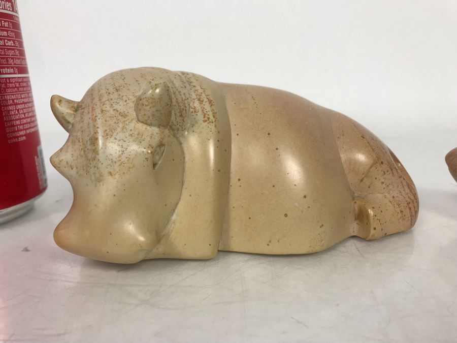 Pair Of African Hand Carved Stone Animal Figurines [Photo 3]