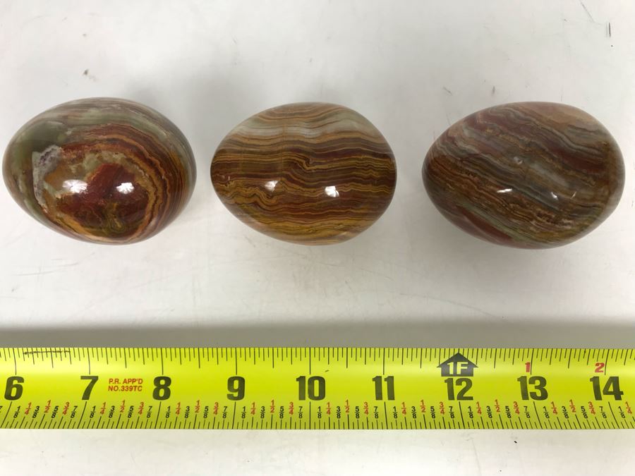 Three Polished Agate Eggs [Photo 5]