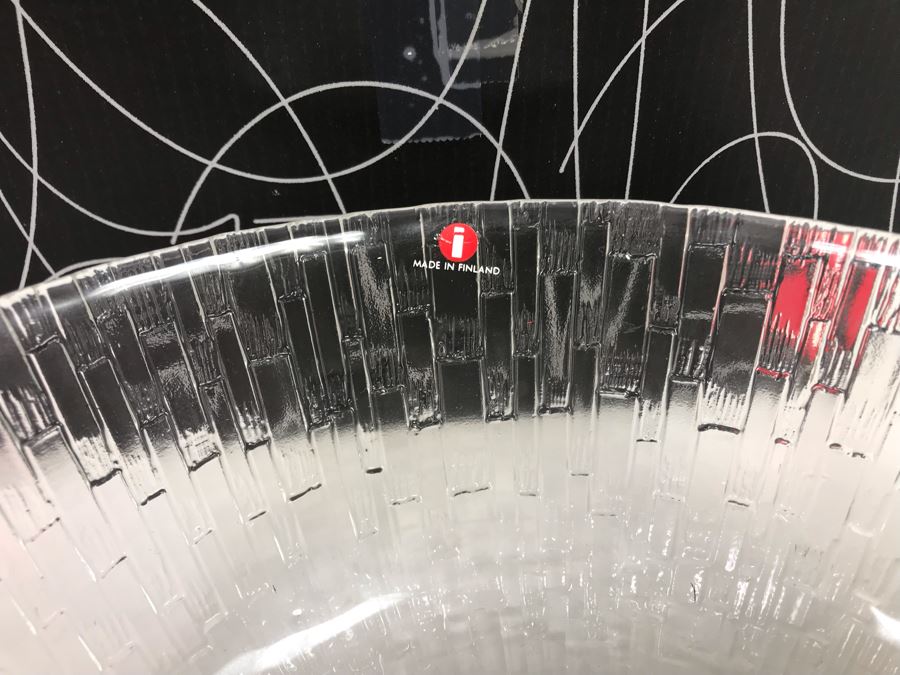 New Iittala Crystal Bowl With Box Made In Finland 7.75R [Photo 7]