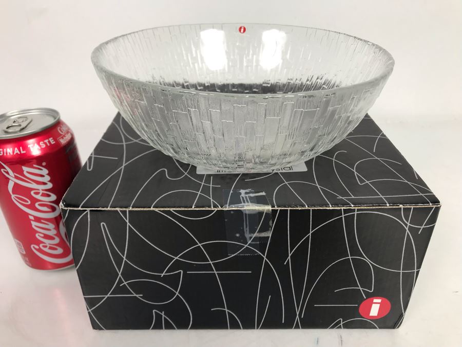 New Iittala Crystal Bowl With Box Made In Finland 7.75R [Photo 2]
