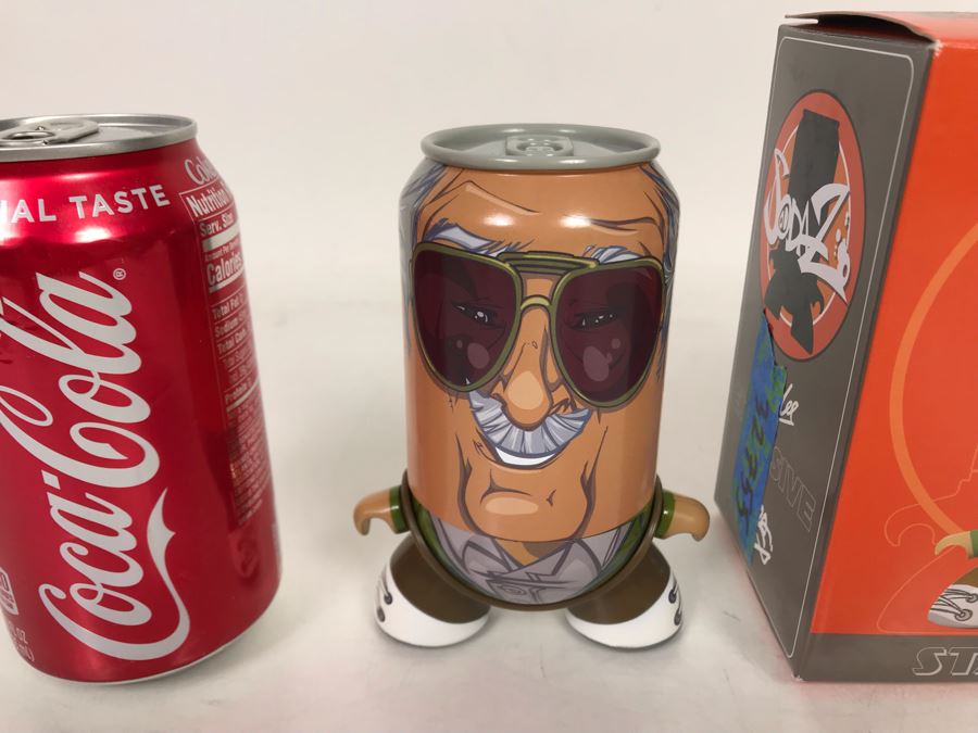 New Collectible Stan Lee Sodaz Vinyl Can Figurine With Box Art By Francisco Herrera Box [Photo 3]