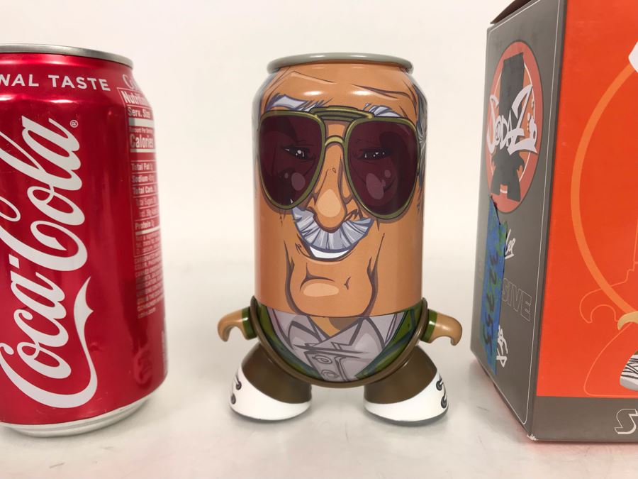 New Collectible Stan Lee Sodaz Vinyl Can Figurine With Box Art By Francisco Herrera Box [Photo 2]